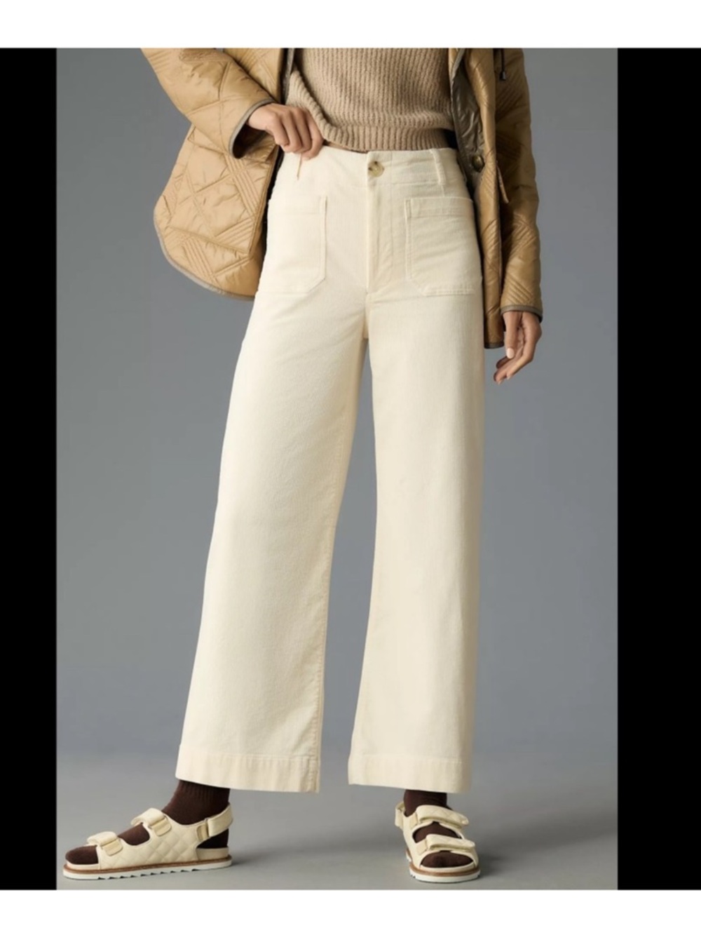 Anthropologie Maeve Colette wide leg corduroy pants